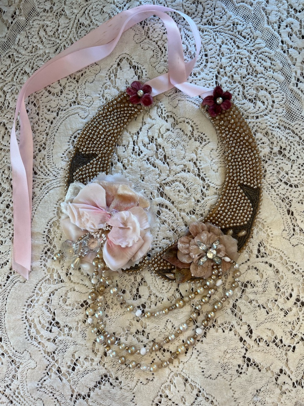 NECKLACE Marie Antoinette inspired vintage vibe handmade NWOT